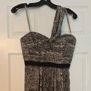 BCBGMaxAzria Long Snakeskin Dress